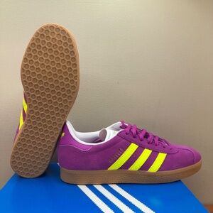adidas Originals Gazelle Sneakers 'Purple Burst/Yellow' JI1373 Womens Size 9.5